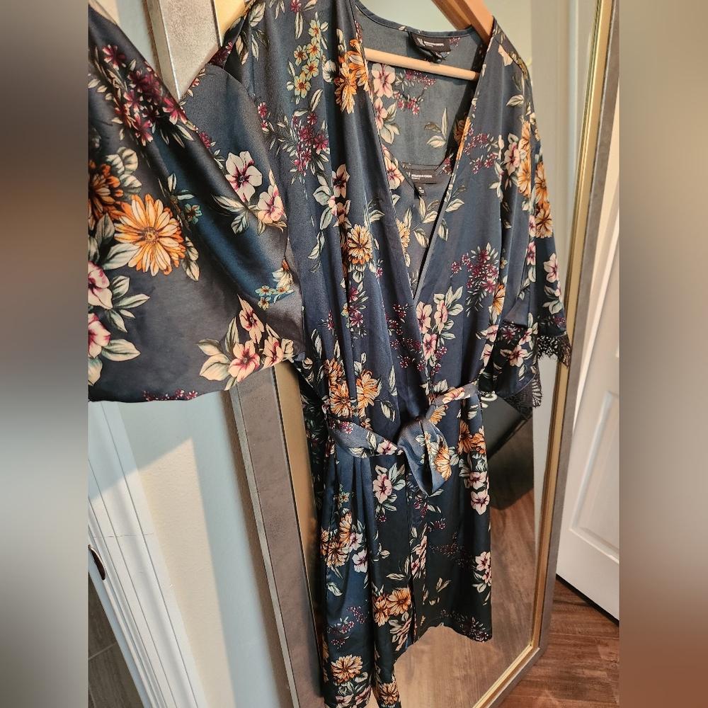 INC International Concepts Intimates Sleepwear 2pc Floral Kimono